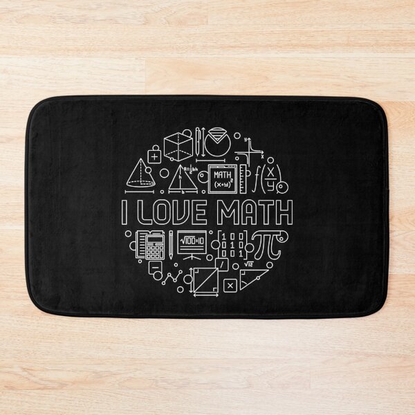 Item preview, I Love Math creative circle-shaped outline design for mathematics teachers  designed and sold by venomousvector.