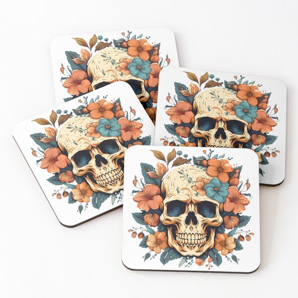 Item preview, Halloween skull with flowers designed and sold by By:MarcinK.