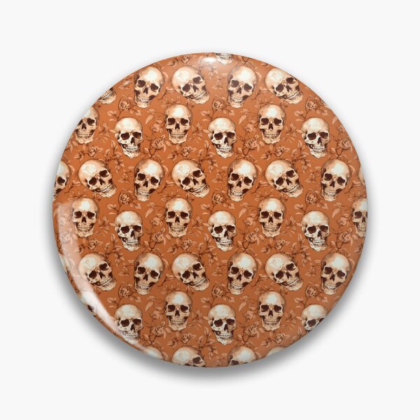Item preview, Peach & Burnt Orange Skulls Composite Overlay Pattern #4 designed and sold by ARTficiallyAnon.