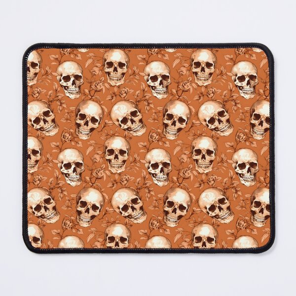 Item preview, Peach & Burnt Orange Skulls Composite Overlay Pattern #4 designed and sold by ARTficiallyAnon.