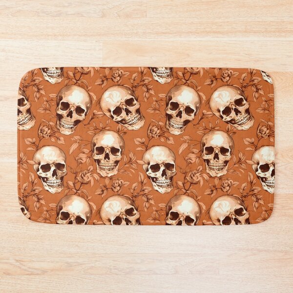 Item preview, Peach & Burnt Orange Skulls Composite Overlay Pattern #4 designed and sold by ARTficiallyAnon.