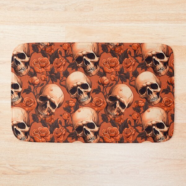 Item preview, Peach & Burnt Orange Skulls Composite Overlay Pattern #5 designed and sold by ARTficiallyAnon.