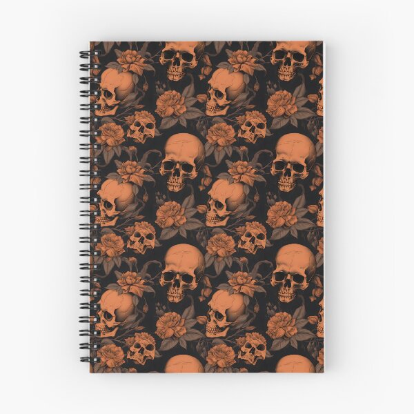 Item preview, Peach & Burnt Orange Skulls Composite Overlay Pattern #6 designed and sold by ARTficiallyAnon.