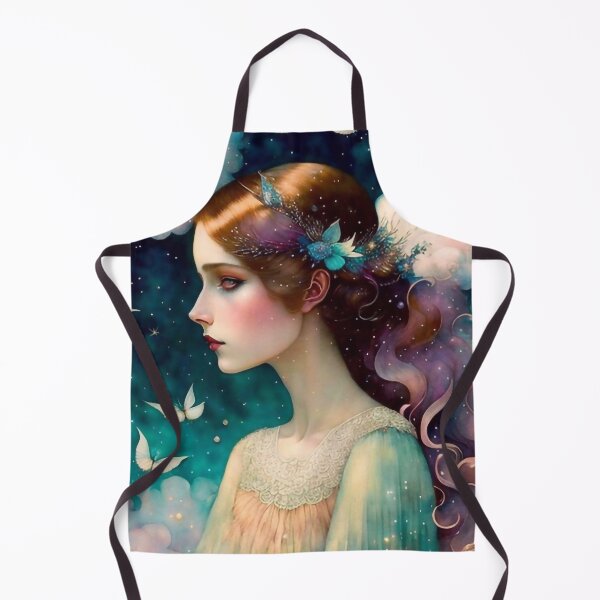 Item preview, A pretty girl hanging on whimsical clouds designed and sold by M-Y-A-R-T-.
