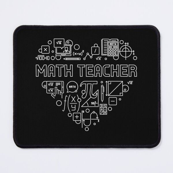 Item preview, Math Teacher Heart creative heart-shaped outline design for mathematics teachers  designed and sold by venomousvector.