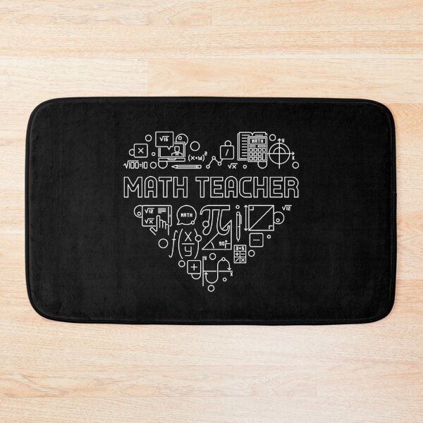 Item preview, Math Teacher Heart creative heart-shaped outline design for mathematics teachers  designed and sold by venomousvector.
