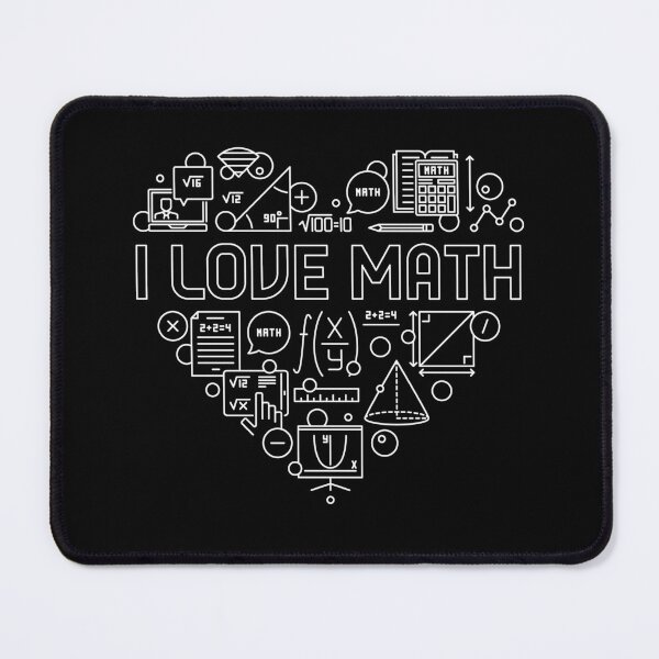 Item preview, I Love Math Heart creative heart-shaped thin line design for mathematics teachers  designed and sold by venomousvector.