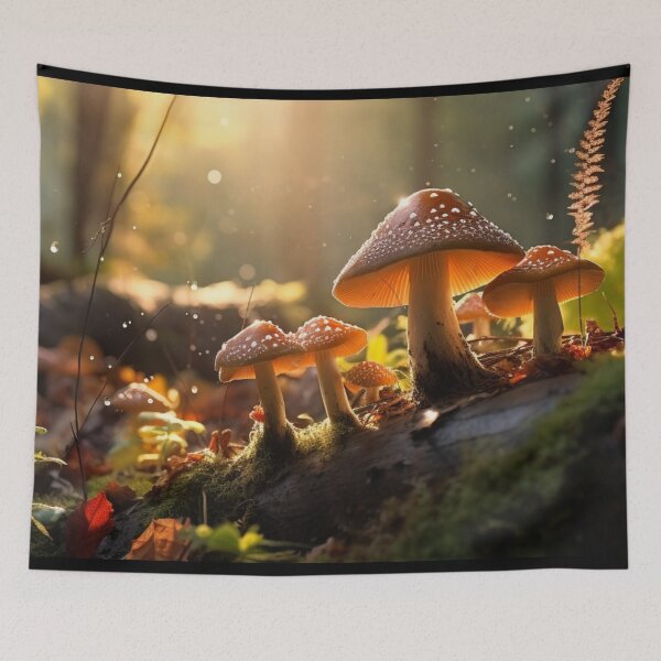 Item preview, Forest Mushrooms Moss, Dew, Dawn designed and sold by Sunmoonlove.