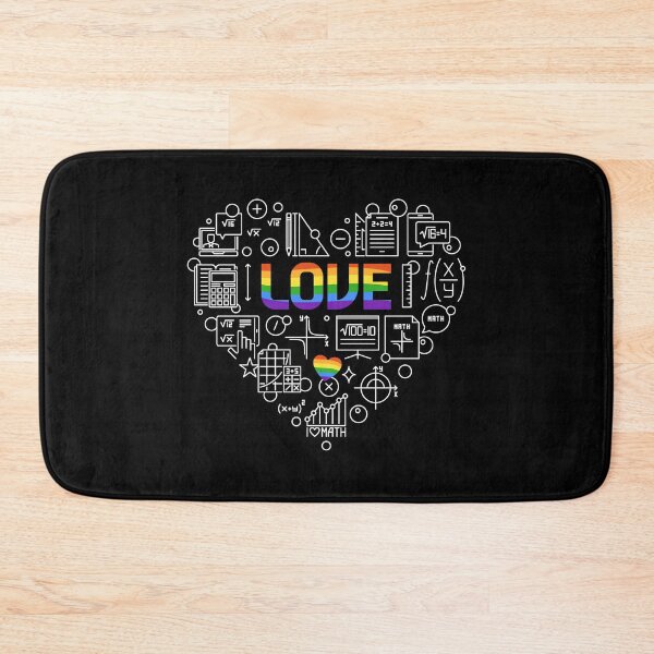 Item preview, I Love Math LGBT Heart creative heart-shaped thin line design for mathematics teachers  designed and sold by venomousvector.