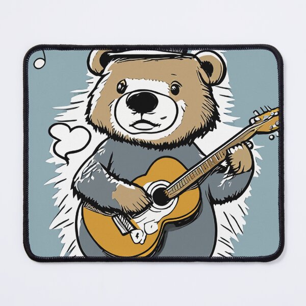 Item preview, Cute Childish Bear Playing Guitar designed and sold by MindenBrings.