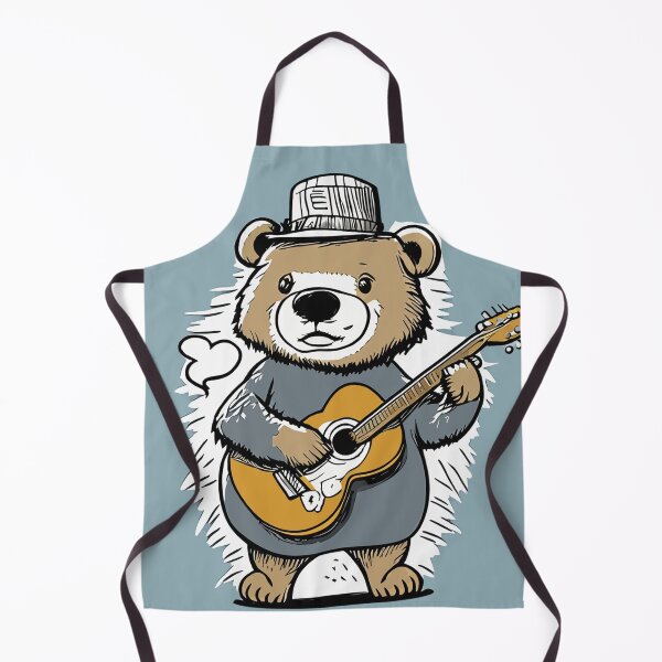 Item preview, Cute Childish Bear Playing Guitar designed and sold by MindenBrings.