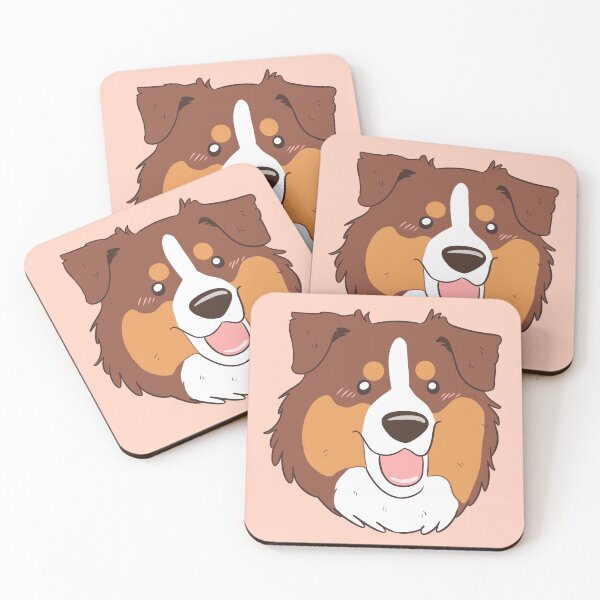Item preview, Cute red tri australian shepherd dog face designed and sold by Yaragold.
