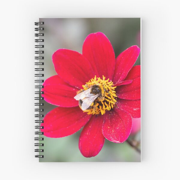 Item preview, Bee On A Red Dahlia designed and sold by Tanya C  Smith.