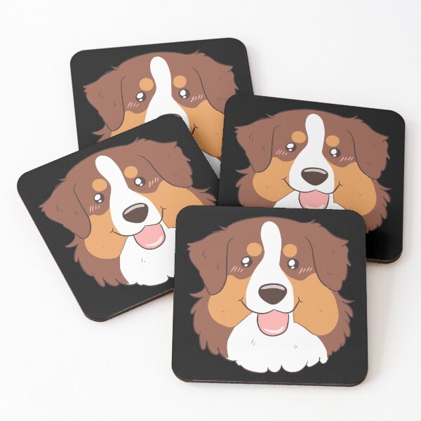 Item preview, Cute red tri australian shepherd dog face designed and sold by Yaragold.
