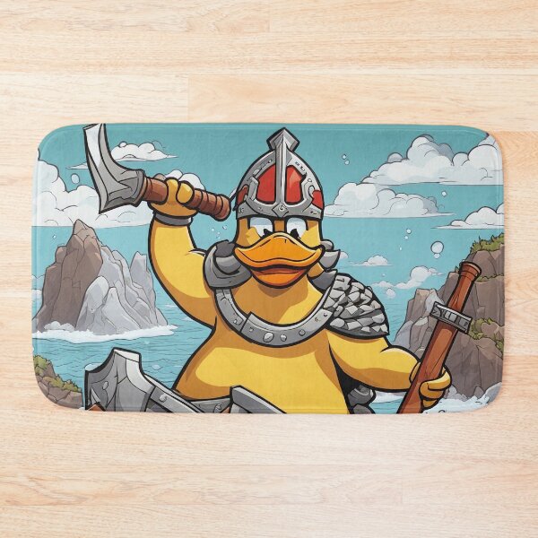 Item preview, Charming Viking Bath Duck: Nordic Explorer Rubber Ducky Design designed and sold by The-Library.