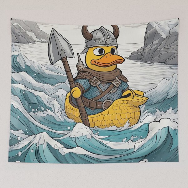 Item preview, Whimsical Viking Rubber Ducky: Cute Nordic Bath Companion Design designed and sold by The-Library.