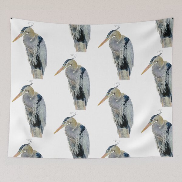 Item preview, Realistic hand painted Heron Watercolor  designed and sold by Bmoony.