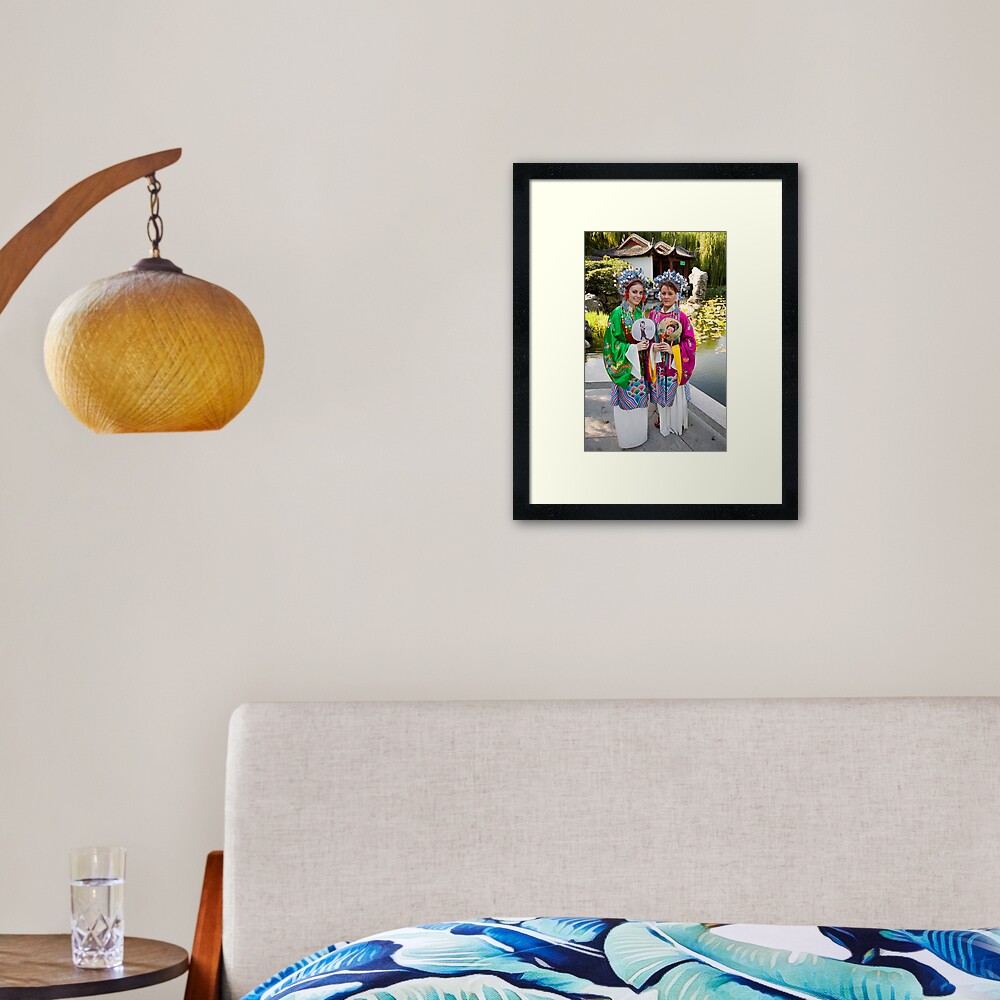 Girls in the Gardens Framed Art Print