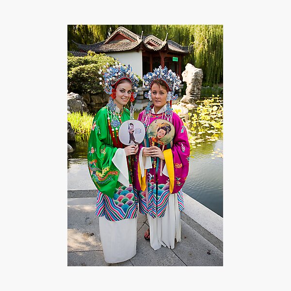 Girls in the Gardens Photographic Print