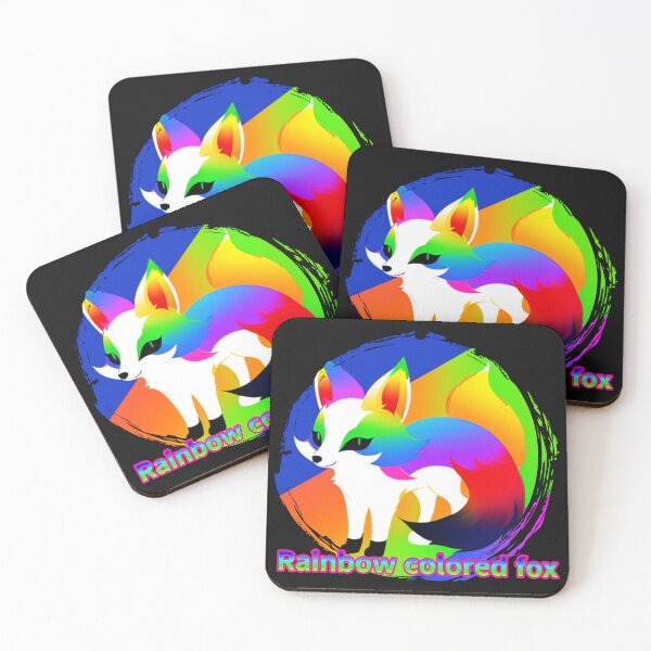 Item preview, Rainbow colored fox designed and sold by zzzozzo.