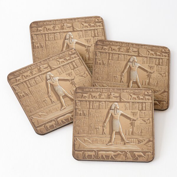Item preview, Golden Sands Scripts: Timeless Hieroglyphics of Ancient Egypt Design designed and sold by The-Library.
