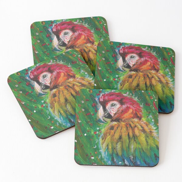 Item preview, Portrait of multicolored parrot designed and sold by morriganart50.