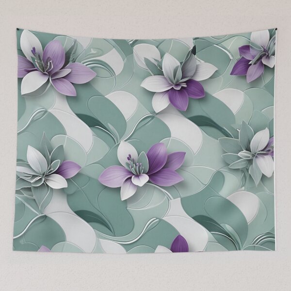Item preview, Sage Green and Purple abstract Pattern. designed and sold by ExtraEm.