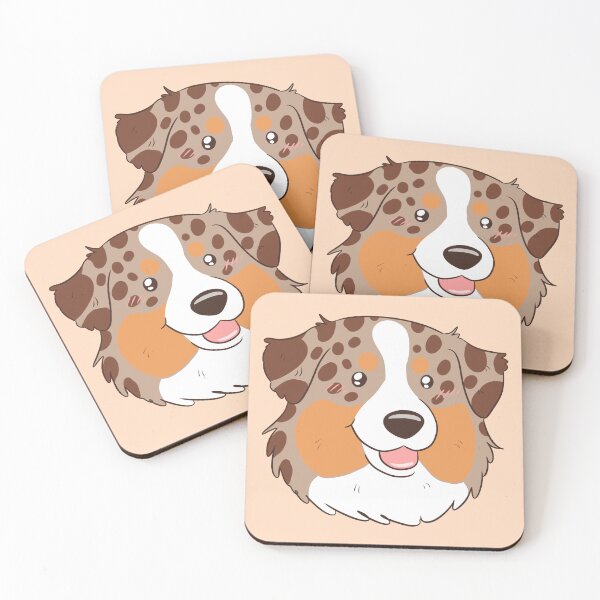 Item preview, Cute red merle australian shepherd dog face designed and sold by Yaragold.