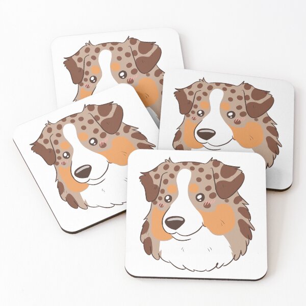 Item preview, Cute red merle australian shepherd dog face designed and sold by Yaragold.