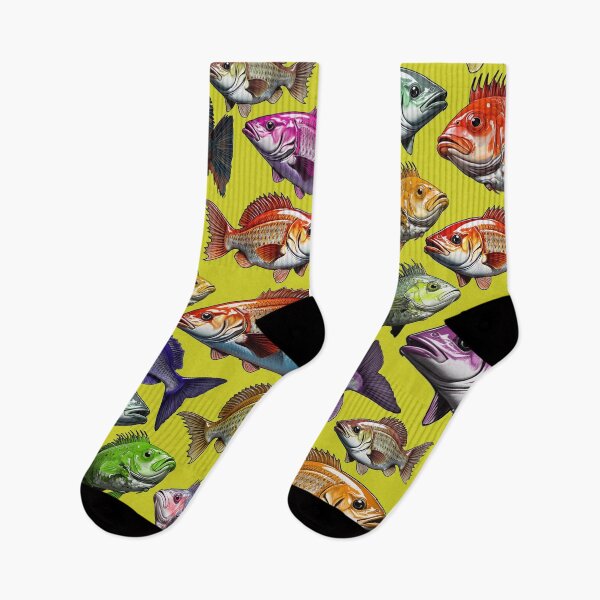 Item preview,  02 Fish Collection: Stylish Printed Socks. designed and sold by Ignacio Junquera.
