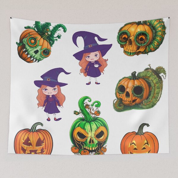 Item preview, Sticker set by halloween pumpkins designed and sold by DevushkaStore.