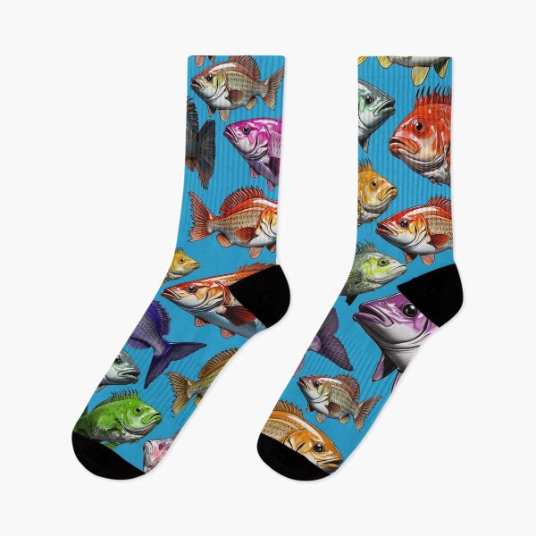 Item preview, 03 Fish Collection: Stylish Printed Socks. designed and sold by Ignacio Junquera.