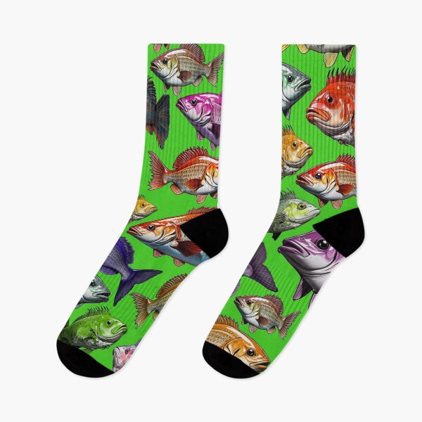 Item preview,  05 Fish Collection: Stylish Printed Socks. designed and sold by Ignacio Junquera.