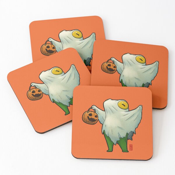 Item preview, adorable ghost frog halloween drawing designed and sold by DingHuArt.