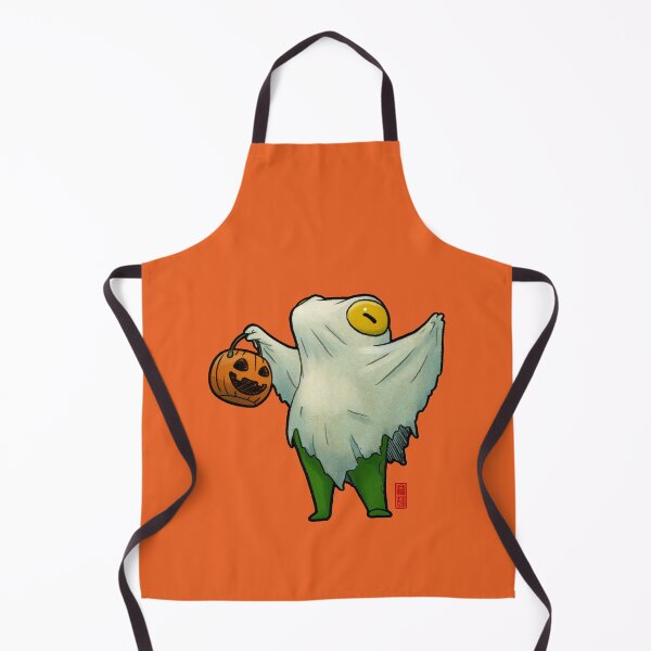 Item preview, adorable ghost frog halloween drawing designed and sold by DingHuArt.