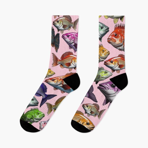Item preview, 06 Fish Collection: Stylish Printed Socks. designed and sold by Ignacio Junquera.