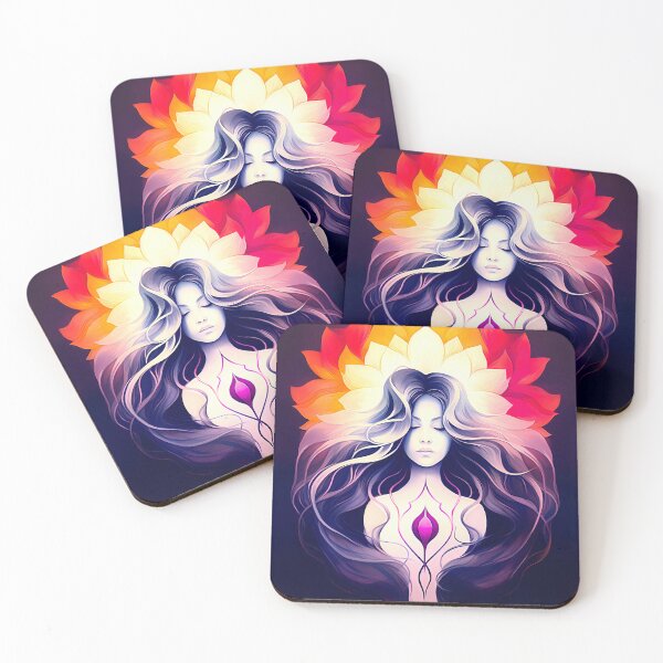 Item preview, Goddess of the Sacred and Divine Feminine, Yoni Heart - spiritual art spirituality divine feminine well-being portrait illustration drawing designed and sold by LvSoulCreations.