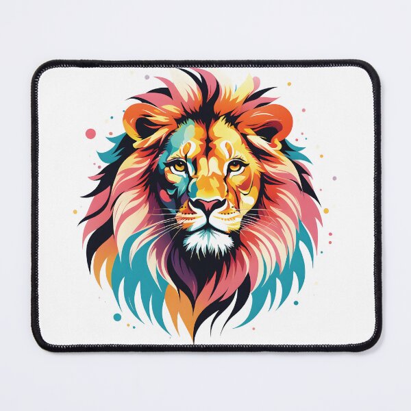 Item preview, Lion the king of the jungle with a colorful mane designed and sold by studiomrska.
