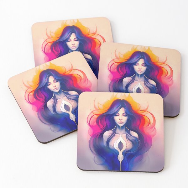 Item preview, Goddess of the Sacred and Divine Feminine, Yoni Heart - spiritual art spirituality divine feminine well-being portrait illustration drawing designed and sold by LvSoulCreations.