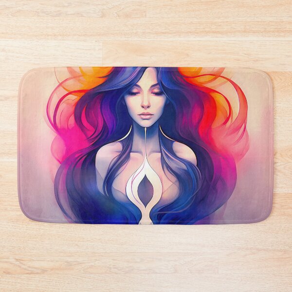 Item preview, Goddess of the Sacred and Divine Feminine, Yoni Heart - spiritual art spirituality divine feminine well-being portrait illustration drawing designed and sold by LvSoulCreations.