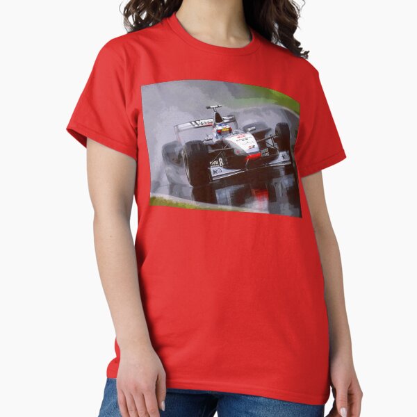 T-shirt Vintage Mika Häkkinen F1 Team - Blanc - Taille M - Années 2000