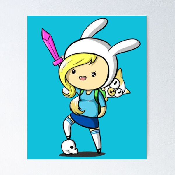 Adventure Time With Fionna and Cake Art Print Decor - POSTER 20x30
