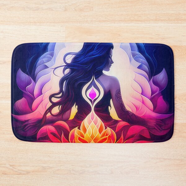Item preview, Goddess of the Sacred and Divine Feminine, Yoni Heart - spiritual art spirituality divine feminine well-being portrait illustration drawing designed and sold by LvSoulCreations.