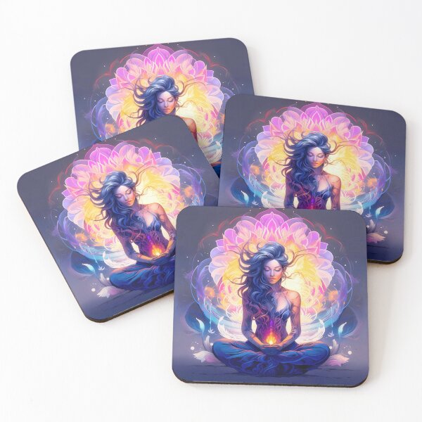 Item preview, Goddess of the Sacred and Divine Feminine, Divine Yoni - spiritual art spirituality divine feminine well-being portrait illustration drawing designed and sold by LvSoulCreations.