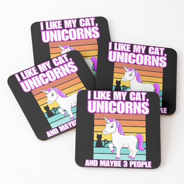 Item preview, I Like Cats Unicorns And Maybe 3 People designed and sold by McThingummy.