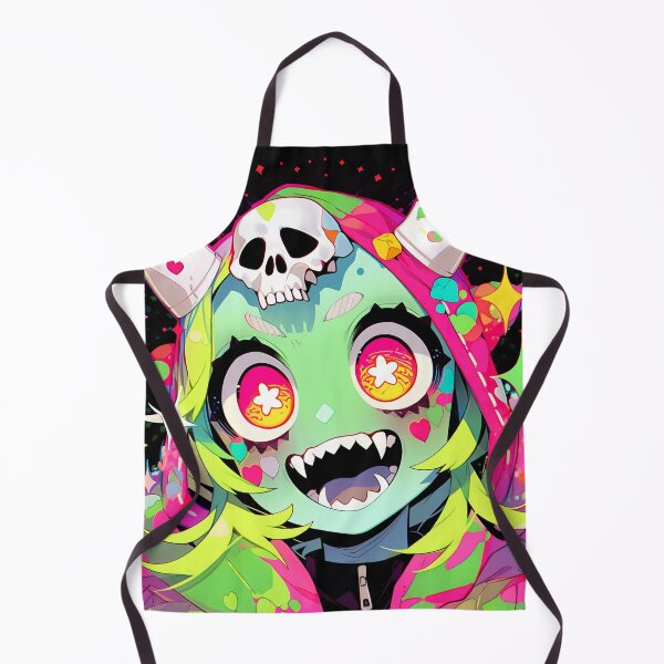 Item preview, Cute Excited Skull Demon Anime Girl designed and sold by bubblegoth.