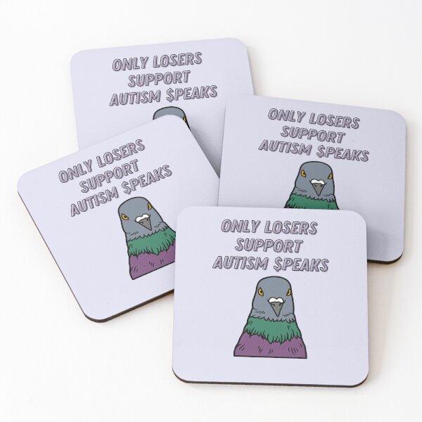 Item preview, only losers support autism speaks pigeon designed and sold by goblinbabe.