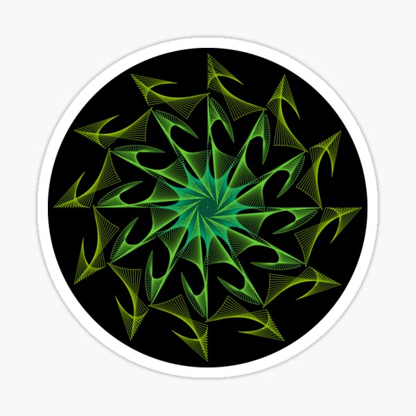 CirclesOnCircle-0 [11111111-Greens-BB] Sticker