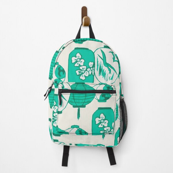 Item preview, Vintage Chinese Lantern Illustration Pattern (AQUA) designed and sold by LansingOLeary.