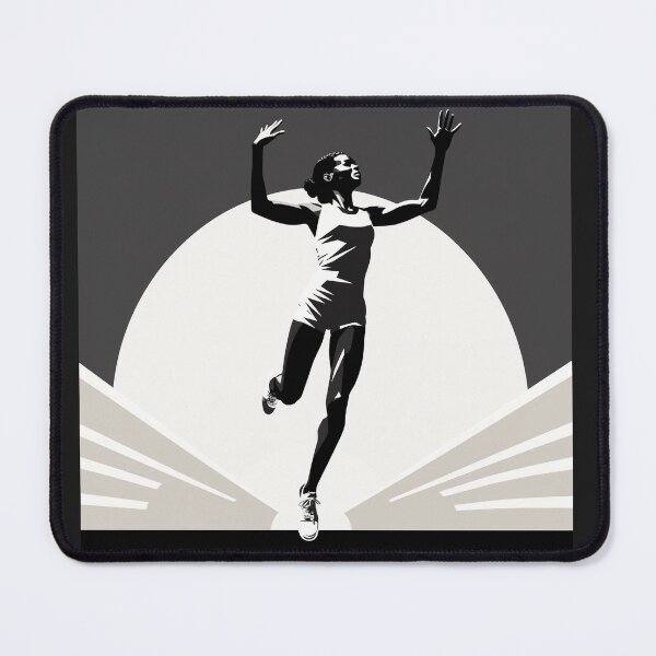 Item preview, Athlete Runner in Black and White Retro Classic Art designed and sold by redstar19.